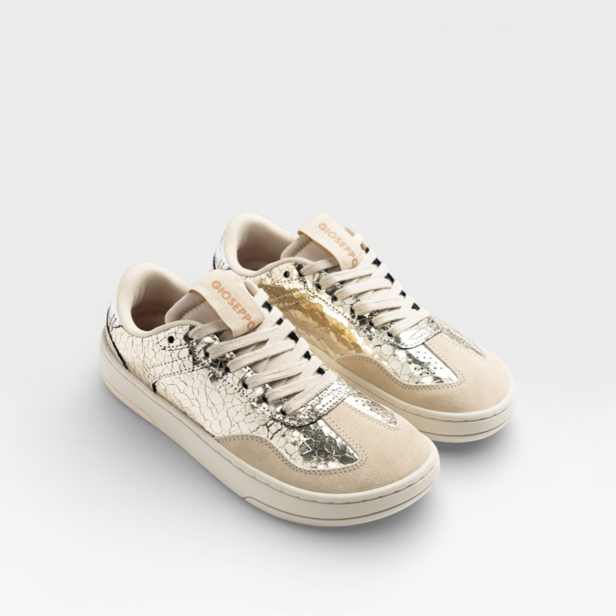 Zapatillas Barefoot Piel Con Craquelado Glydon Oro - Gioseppo