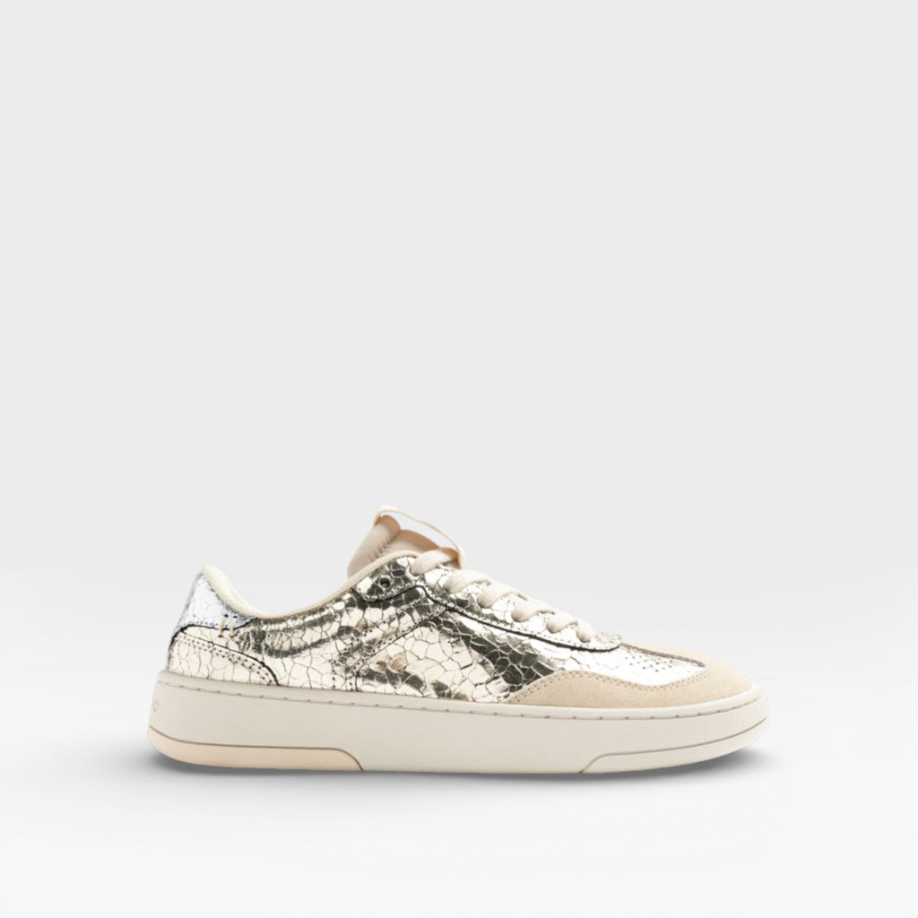 Zapatillas Barefoot Piel Con Craquelado Glydon Oro - Gioseppo