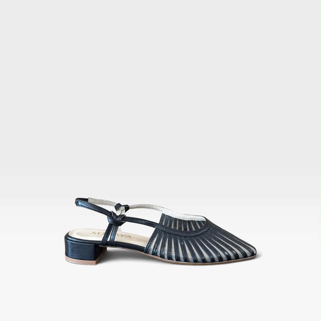 Zapato de salón destalonado con tiras enrejadas - Soraya