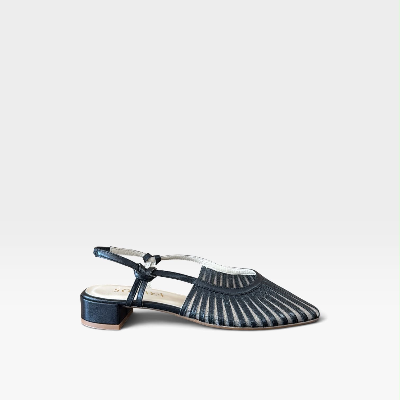 Zapato de salón destalonado con tiras enrejadas - Soraya