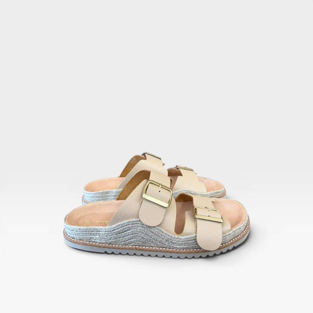 Sandalia camel rafia bios  - Casteller