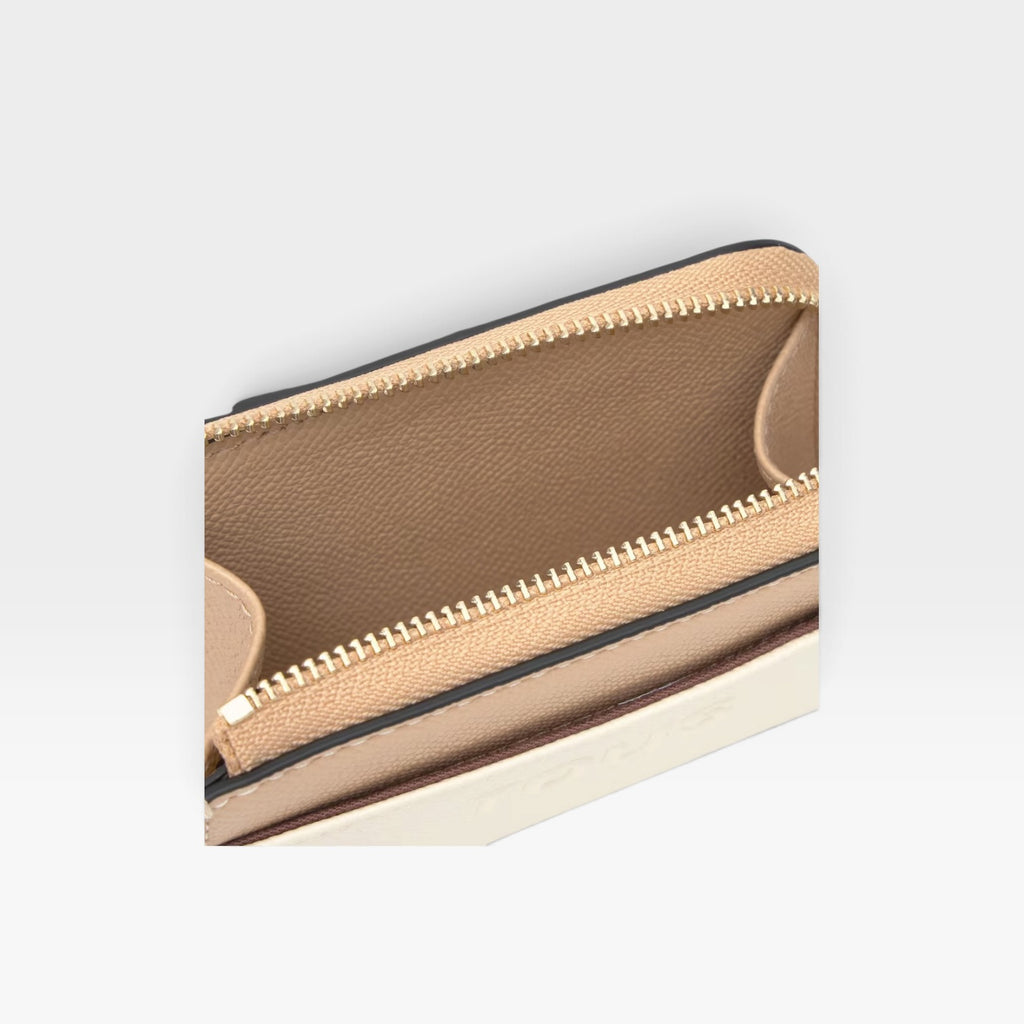 Monedero grande beige y arena Audree Saffiano - Tous