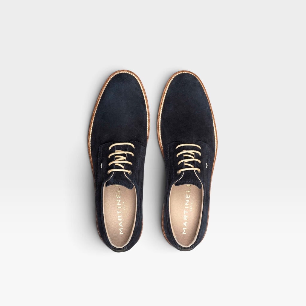 Zapatos de cordones y bluchers de de piel azul - Martinelli