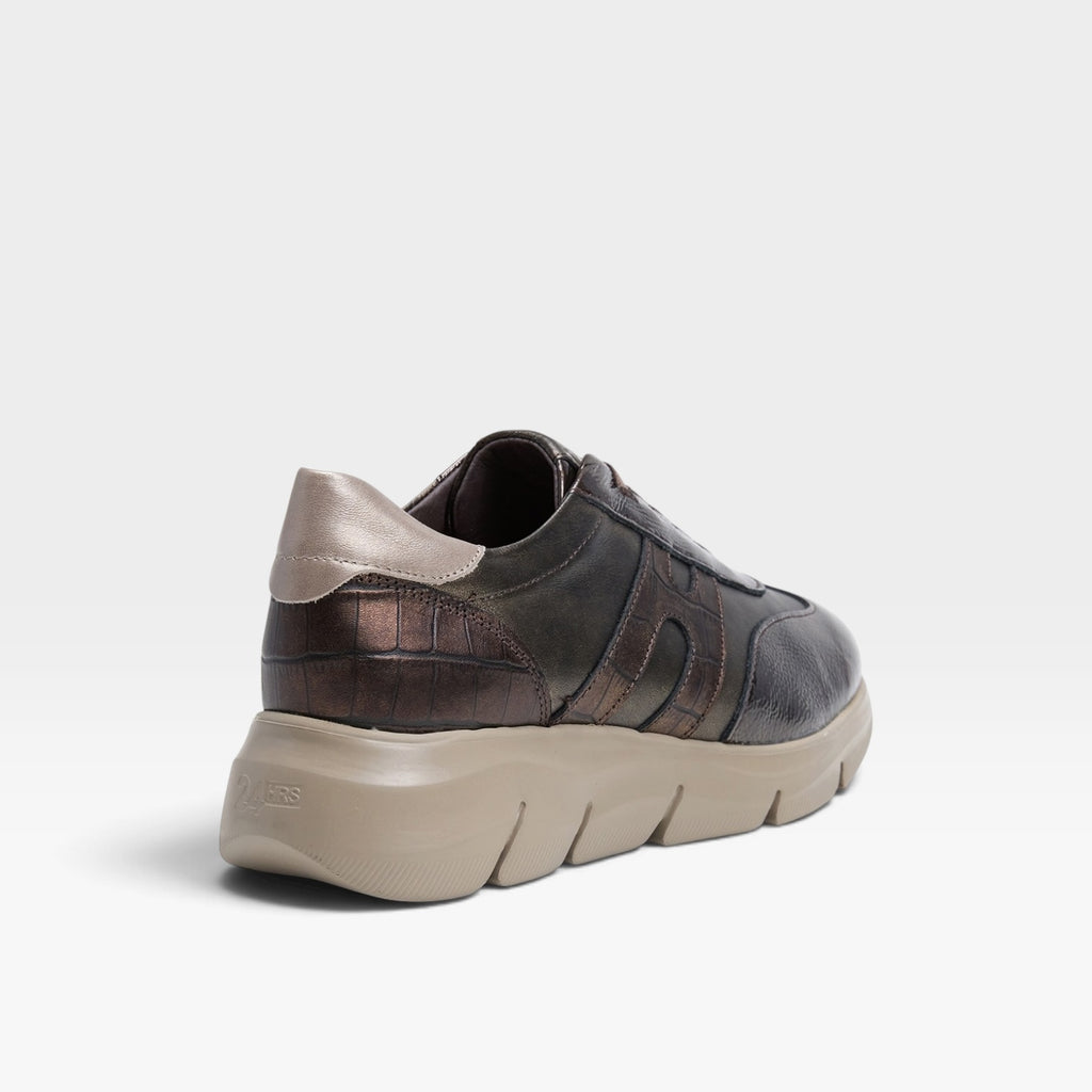 Sneaker piel combinada cierre elástico - 24 horas