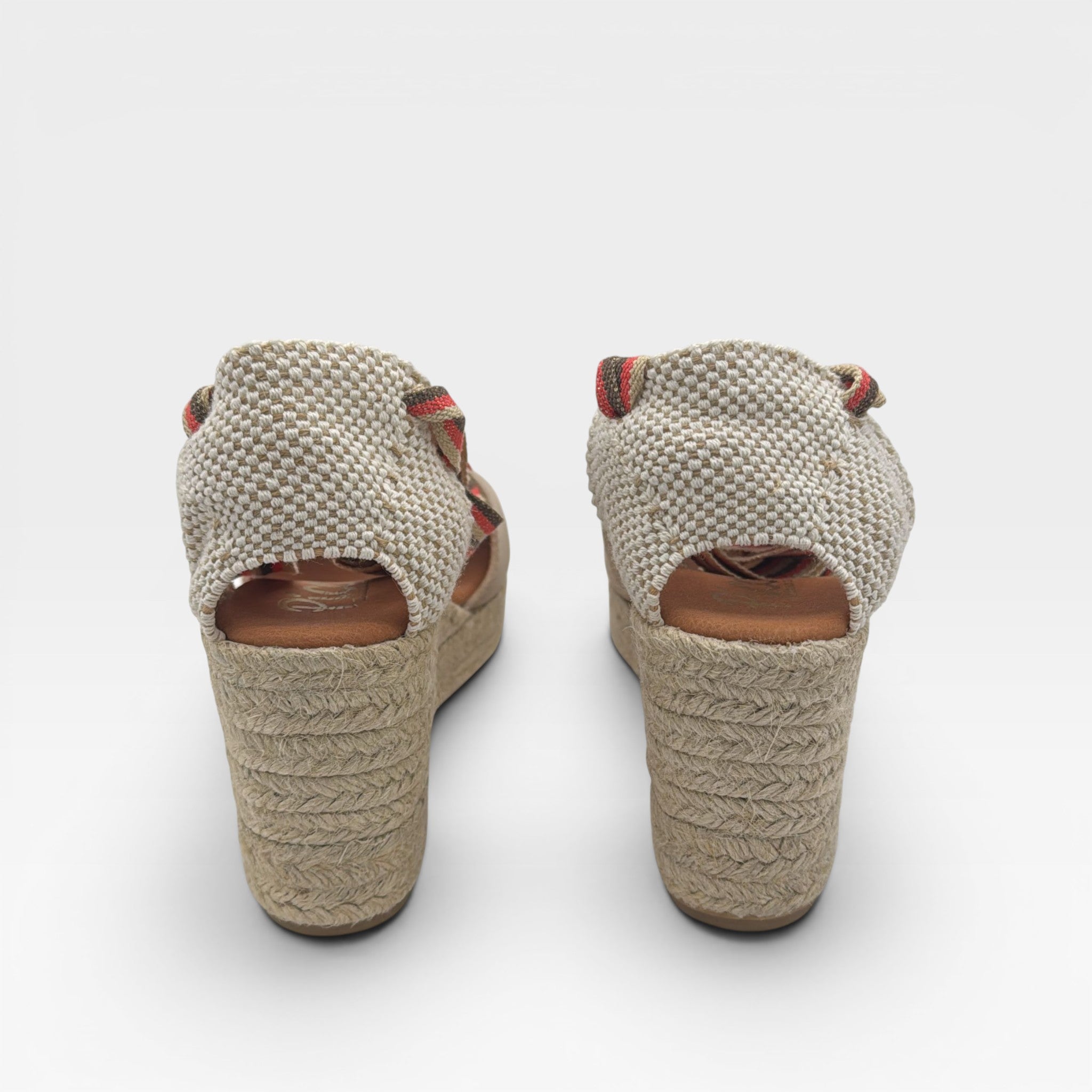 Cuña Serraje beige pados Lurex - Picón