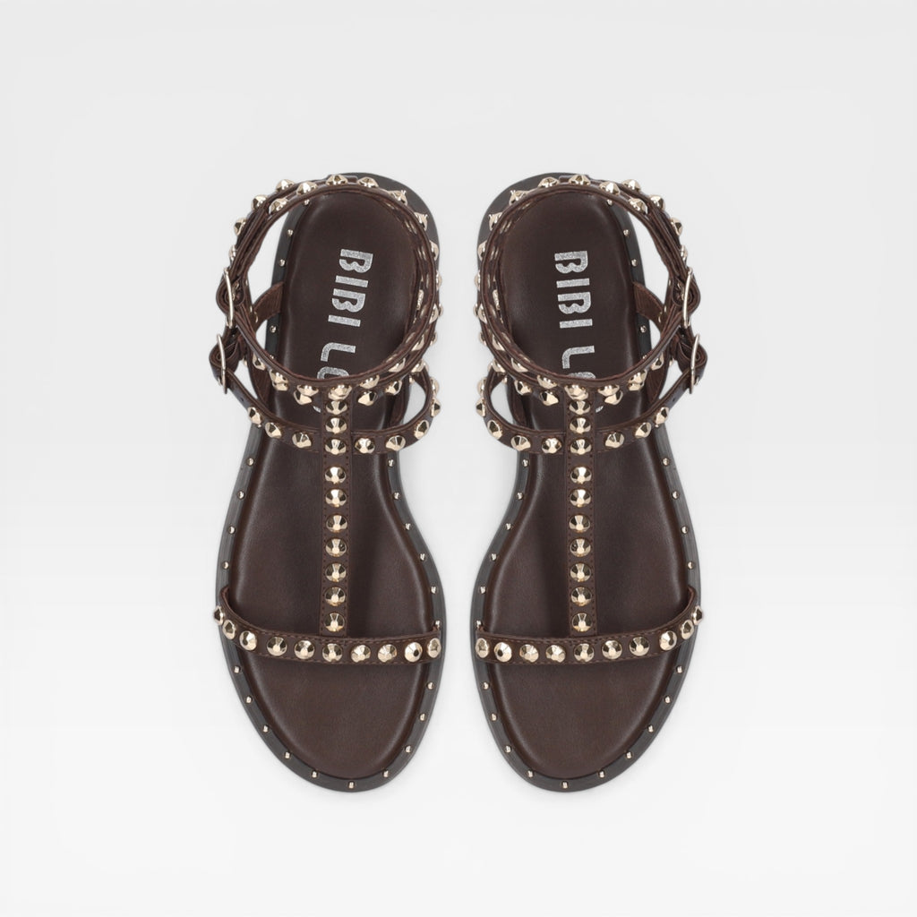 Sandalia plana con tachas para mujer - Bibi Lou