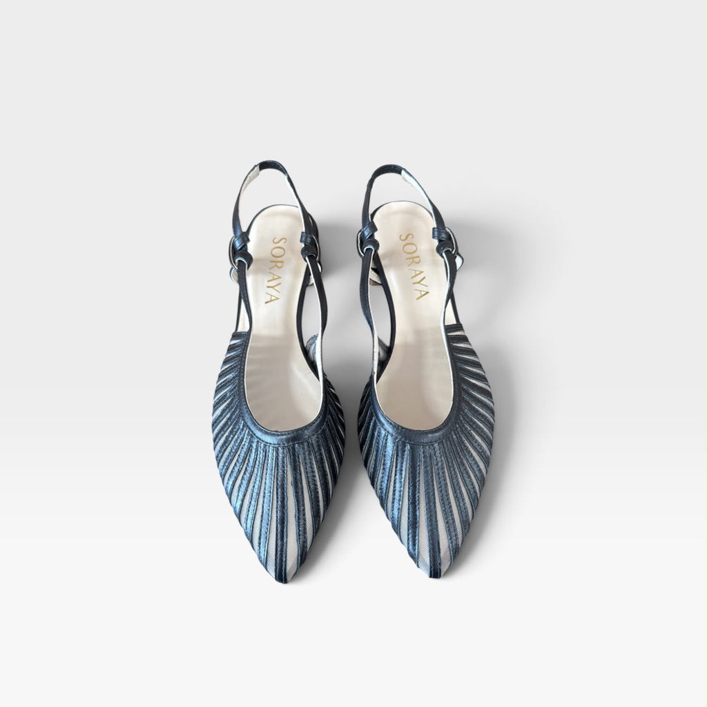 Zapato de salón destalonado con tiras enrejadas - Soraya