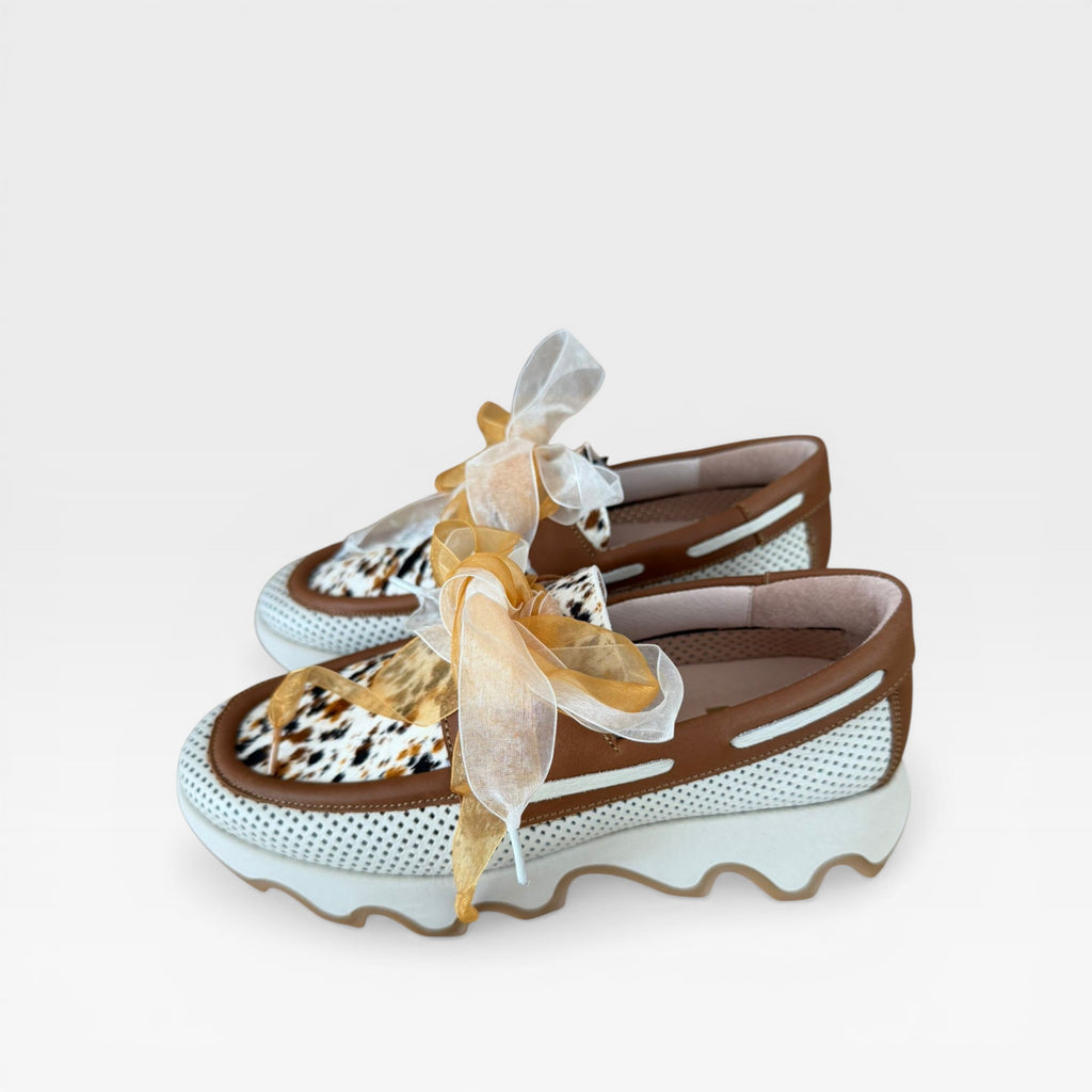 Mocasín estampado animal print y lazo - Nival