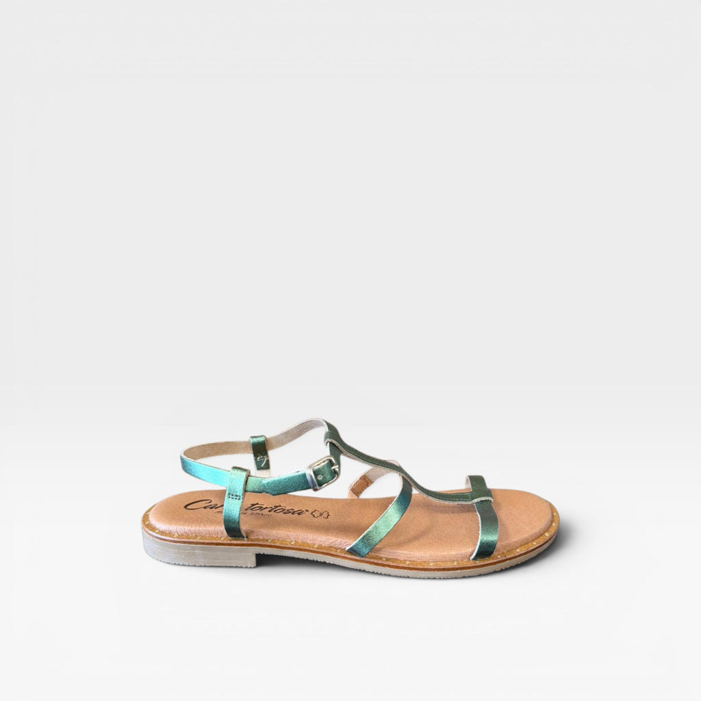 Sandalias tiras verde  - Carla Tortosa