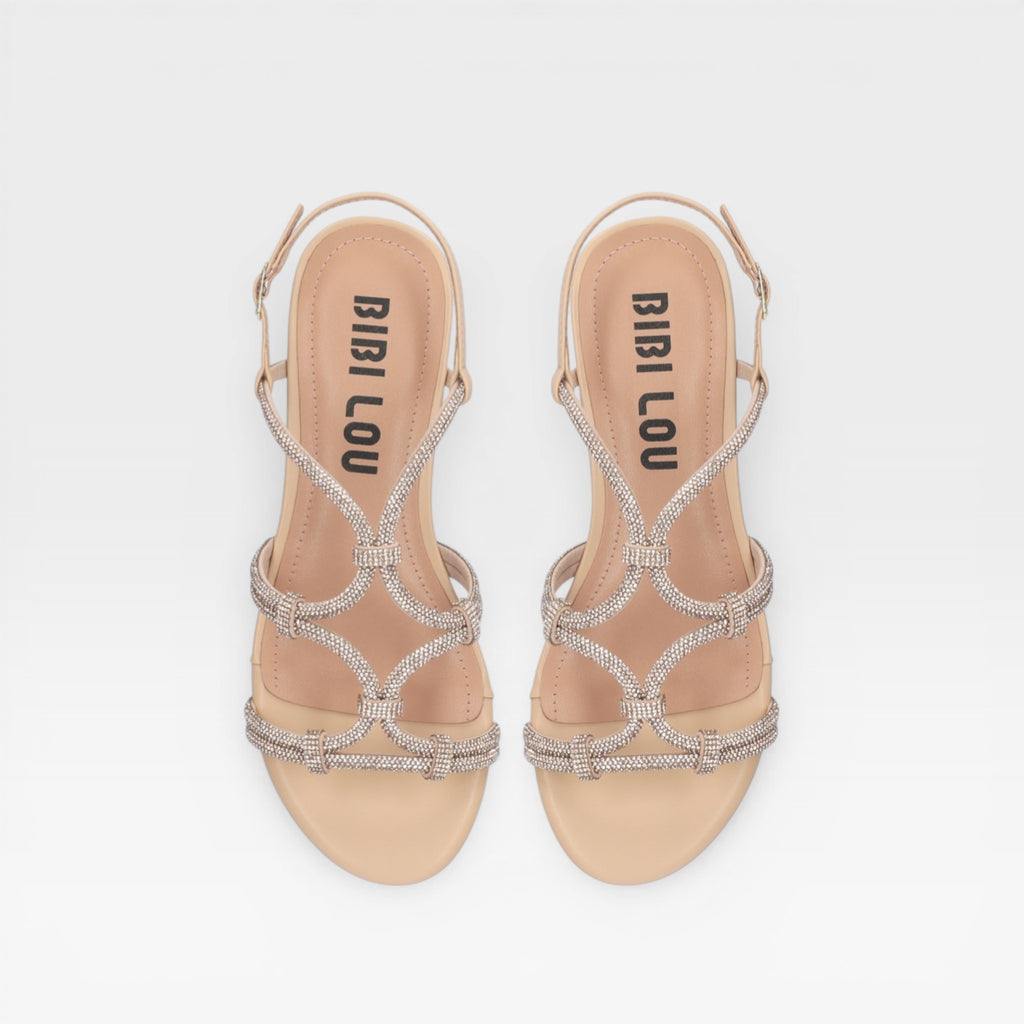 Sandalia plana con brillos  para mujer - Bibi Lou