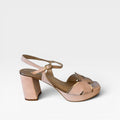 Sandalias rosa nude tacón - Dibia