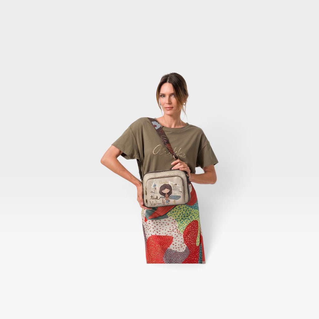 Bandolera con bolsillo frontal Tulip - Anekke