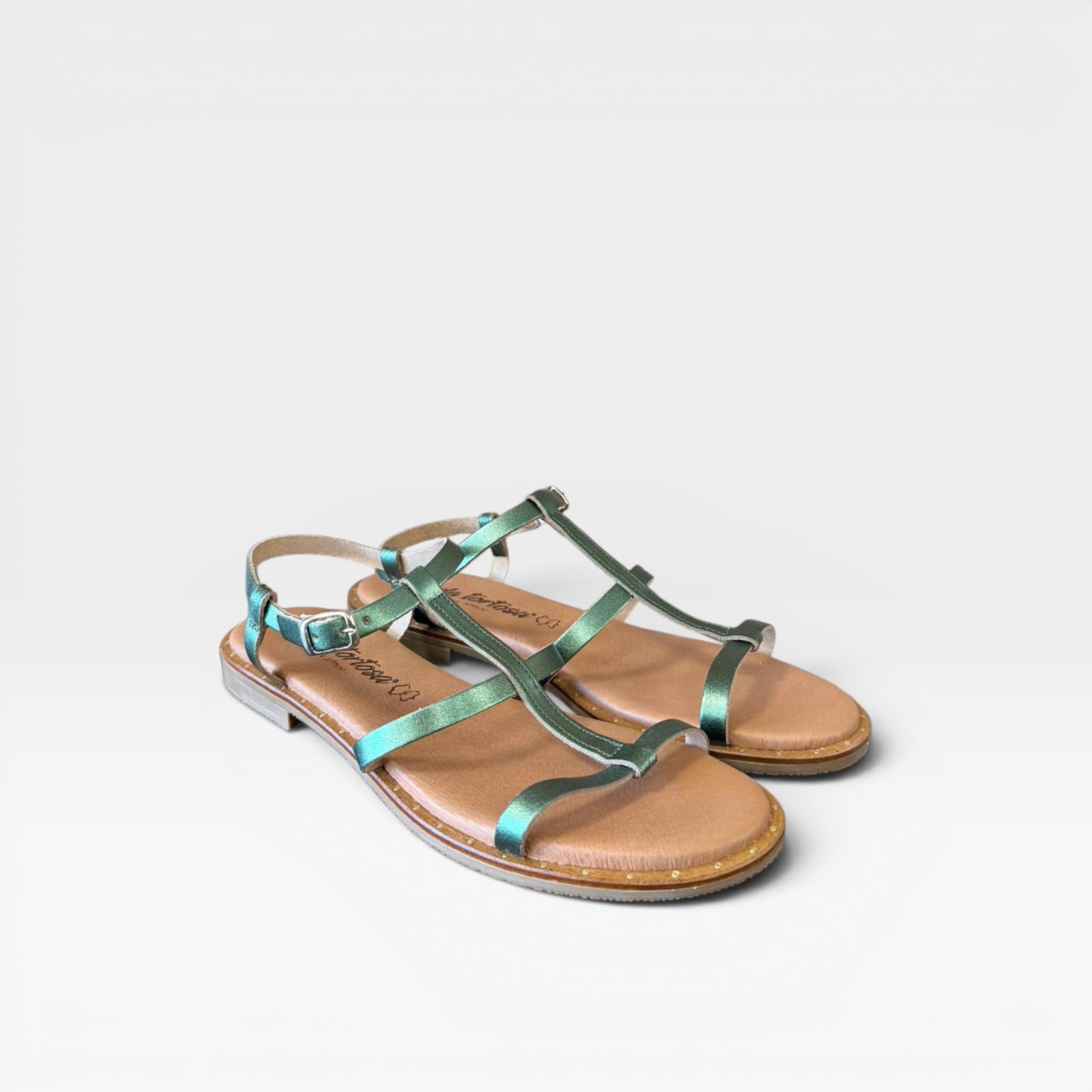 Sandalias tiras verde  - Carla Tortosa
