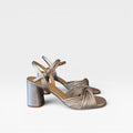 Sandalias Tacón Napa Metal Humo 18245  - Pedro Miralles