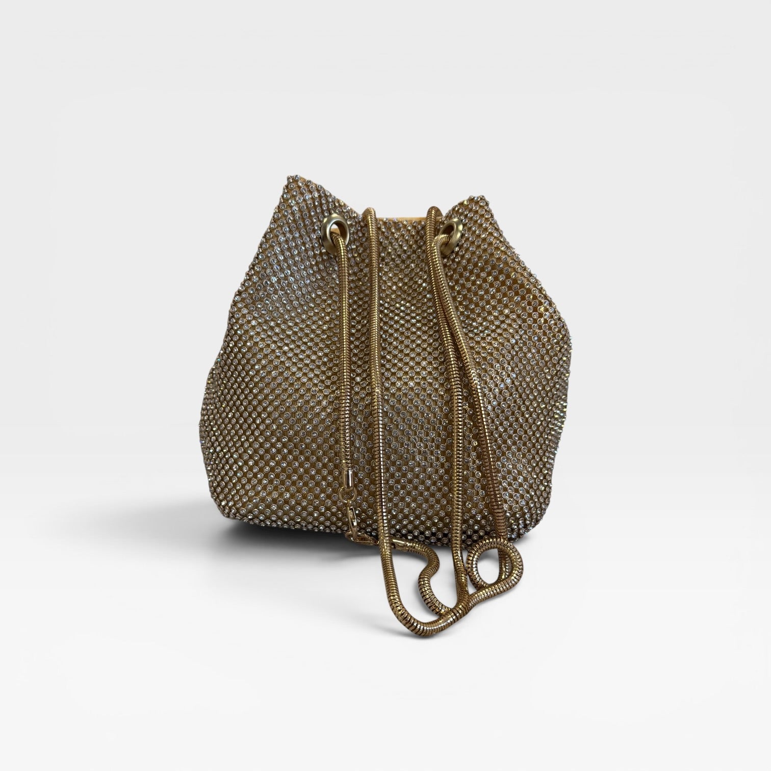 Bolso fiesta bombonera brillos platino  -Soraya