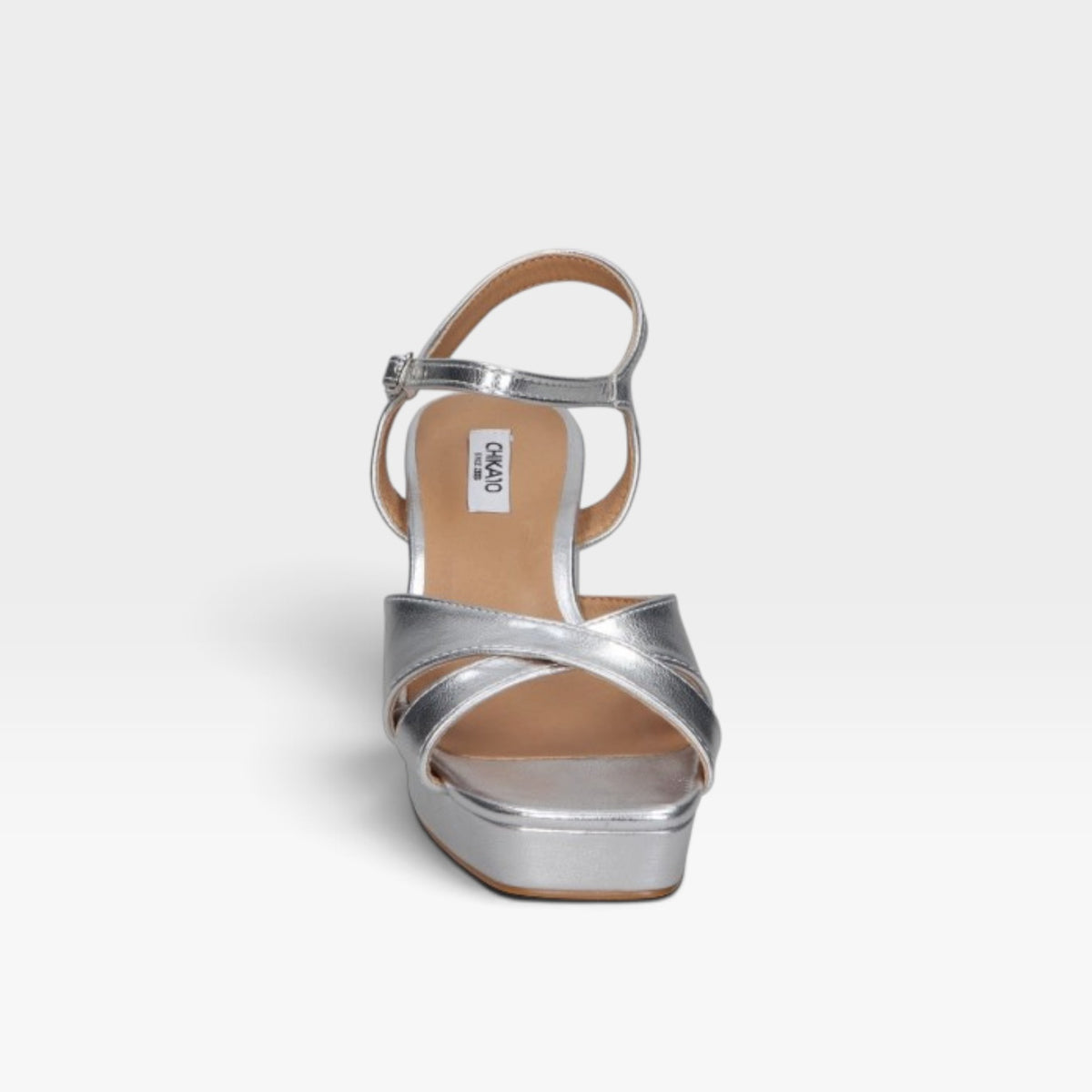 Sandalias tacón Flora 25 plata - Chika 10
