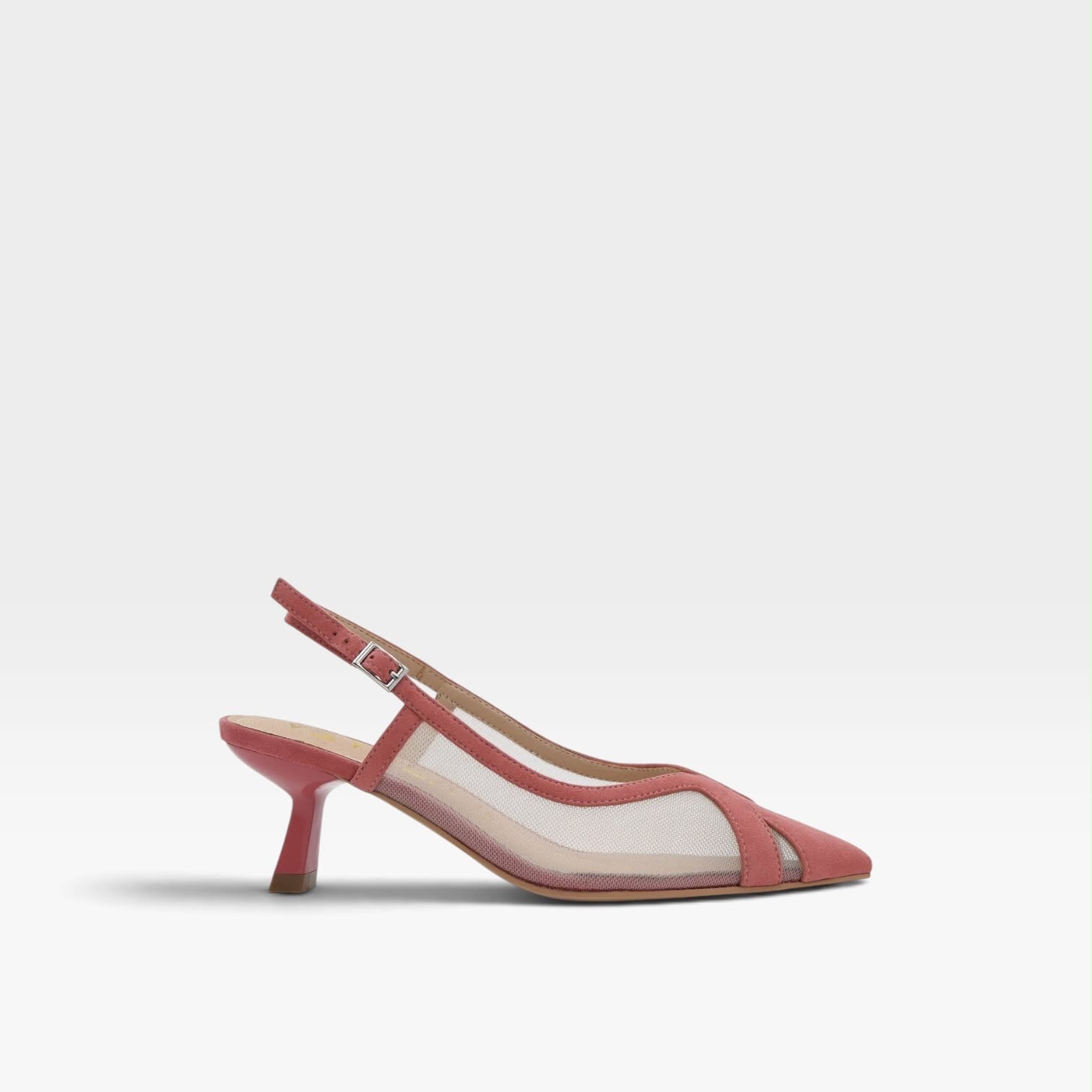 Sandalias de tacón coral con rejilla - Azarey