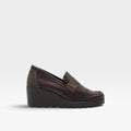 Mocasín plataforma mujer piel combinada - 24 horas