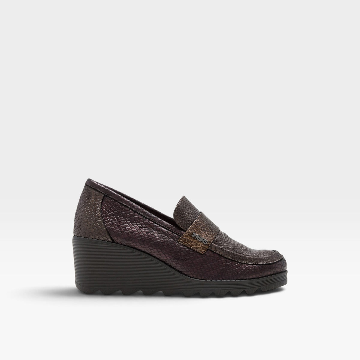 Mocasín plataforma mujer piel combinada - 24 horas