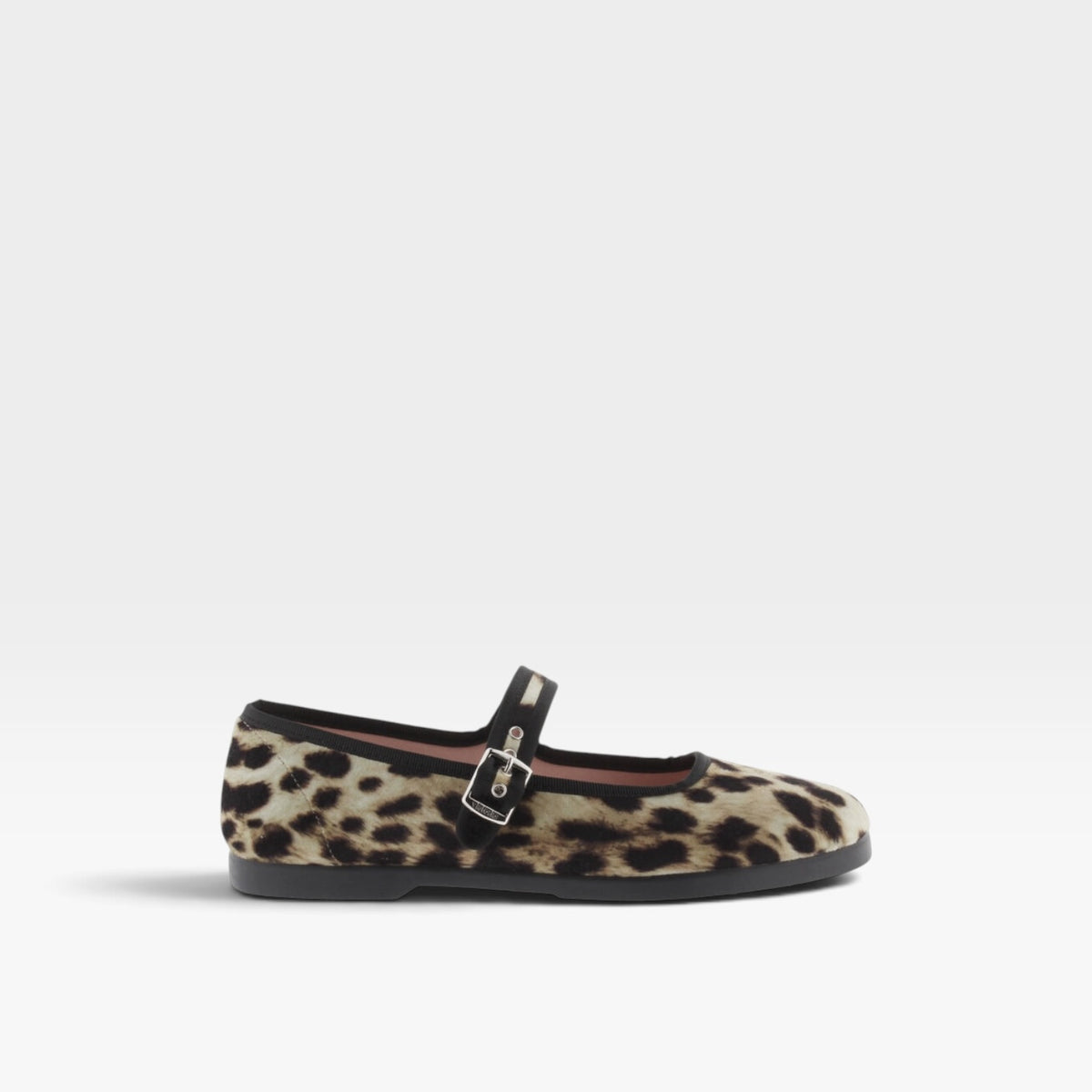 Bailarina terciopelo animal print & hebilla - Victoria