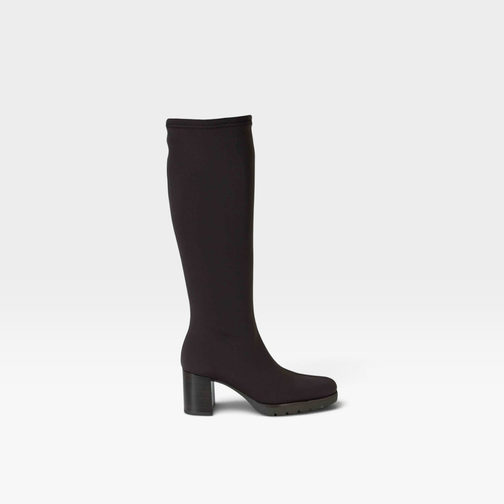 Bota alta elástica marrón - Miss elastic