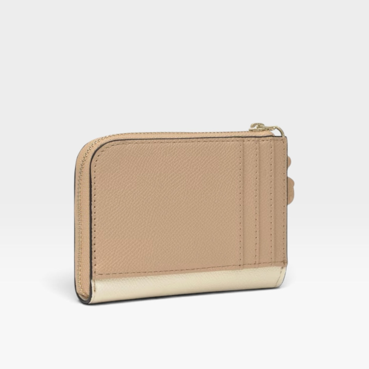 Monedero grande beige y arena Audree Saffiano - Tous