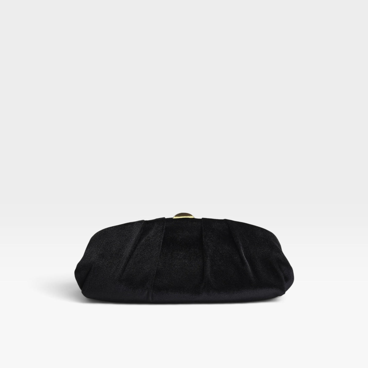 Clutch negro de terciopelo fruncido fiesta cadena - Azarey