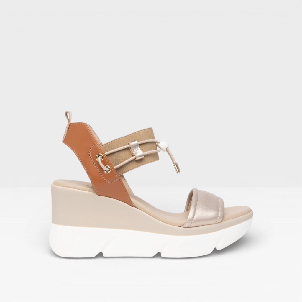 Sandalia de piel y tejido técnico - Nero Giardini