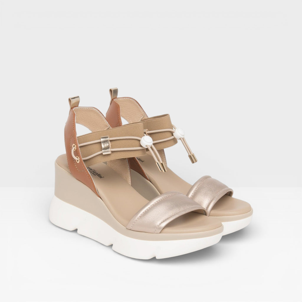 Sandalia de piel y tejido técnico - Nero Giardini