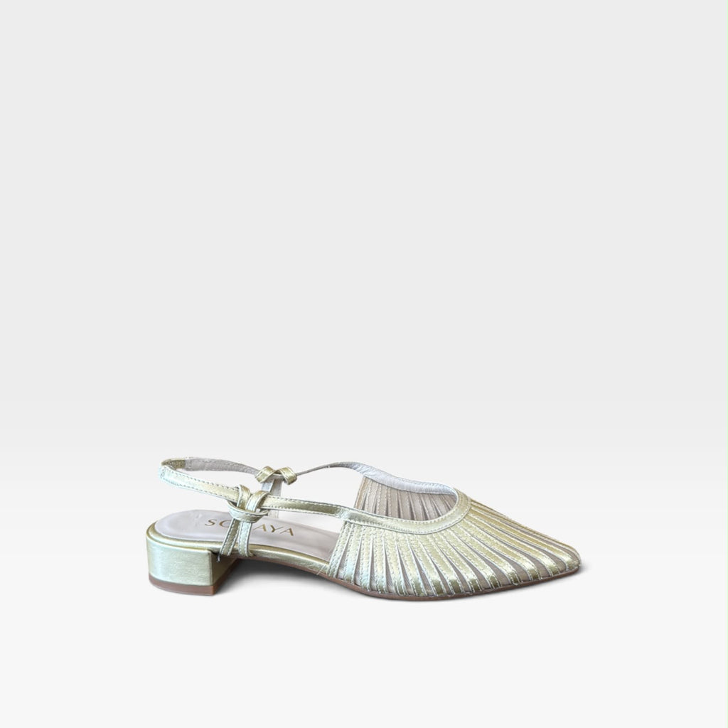Zapato de salón destalonado con tiras enrejadas - Soraya