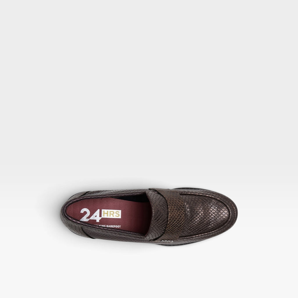 Mocasín plataforma mujer piel combinada - 24 horas