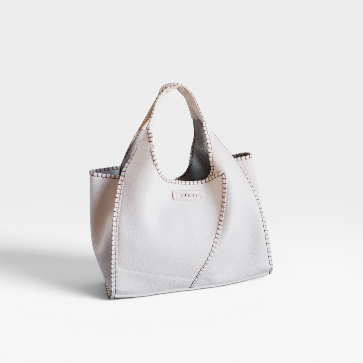 Bolso hobo pespuntes blancos - Noco