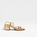 Sandalias de tacón de mujer con tiras Oro - Bryan Stepwise