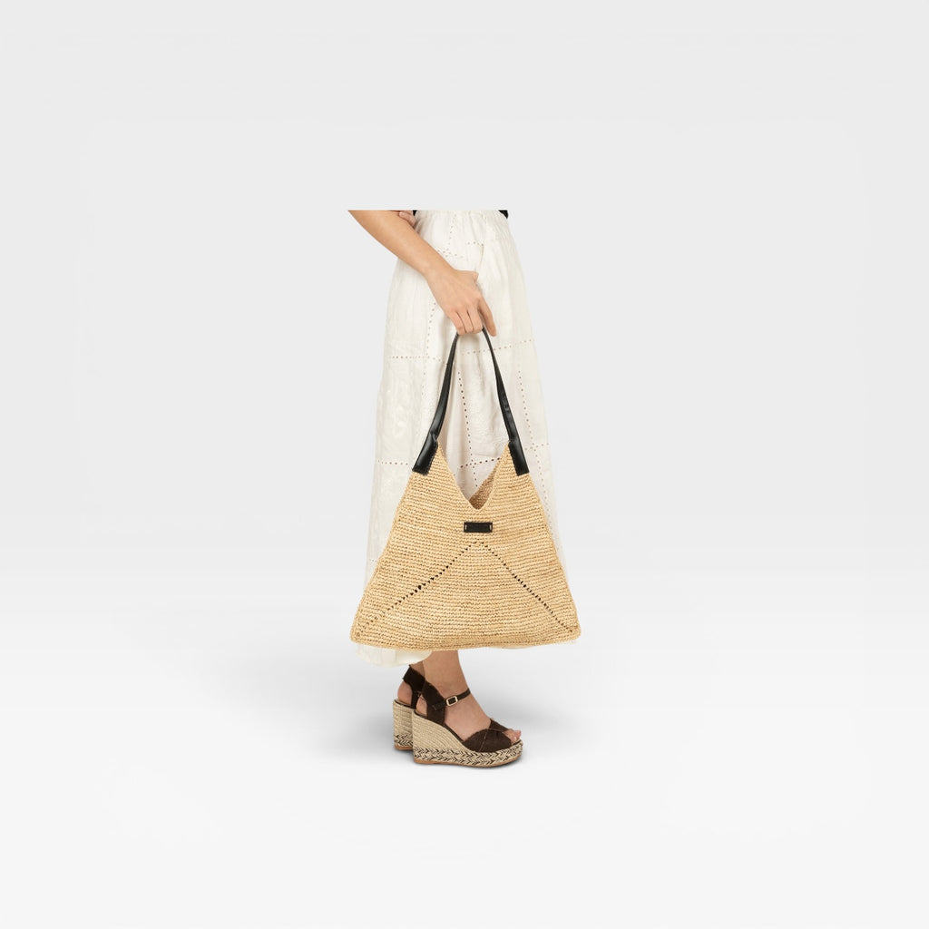 PYRAMIDE BEIGE Bolso shopper para mujer- GAIMO