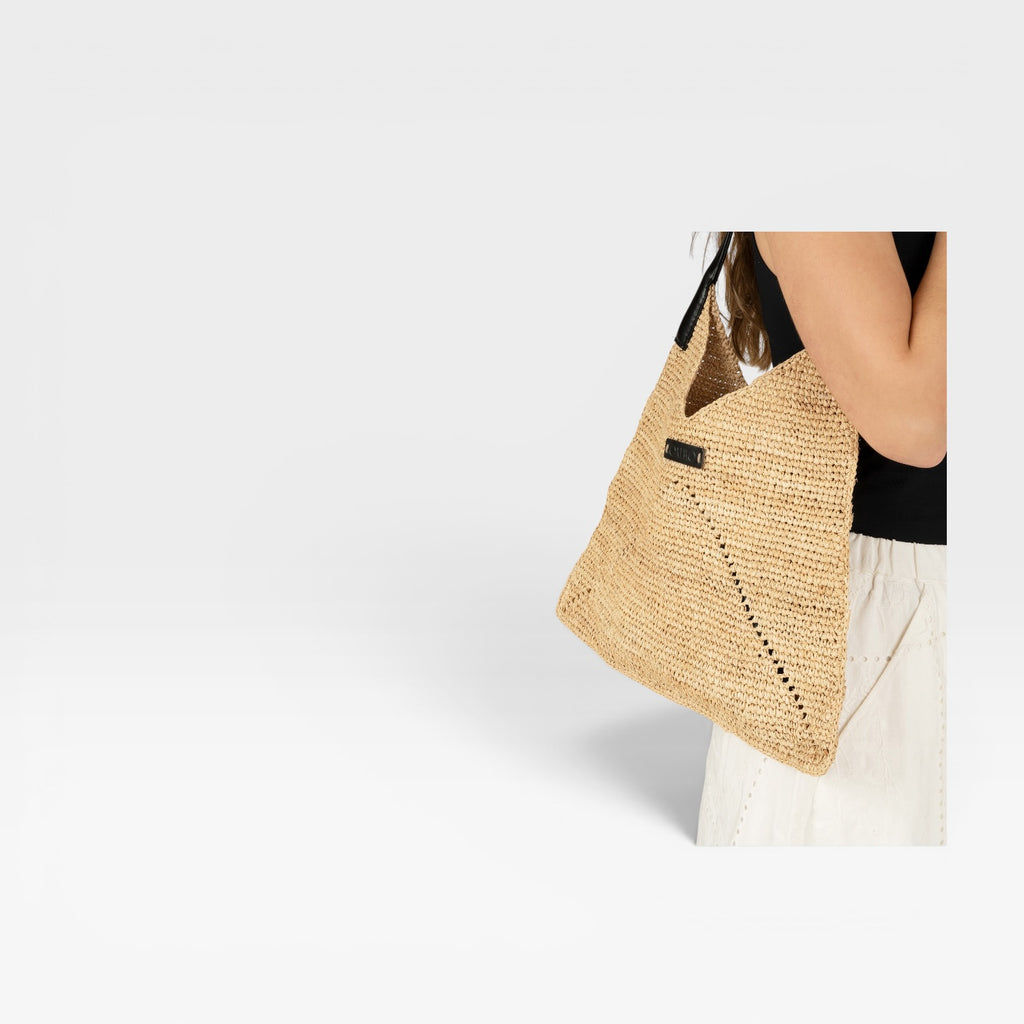 PYRAMIDE BEIGE Bolso shopper para mujer- GAIMO