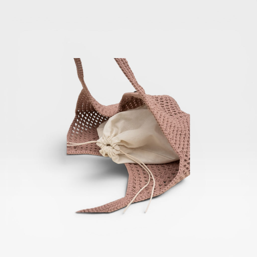 GANCHO LILA Bolso shopper de crochet para mujer- GAIMO