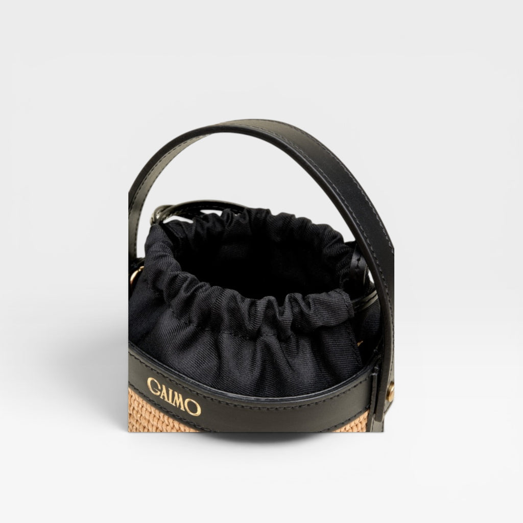 BOMBON NEGRO Bolso tipo bombonera para mujer- GAIMO