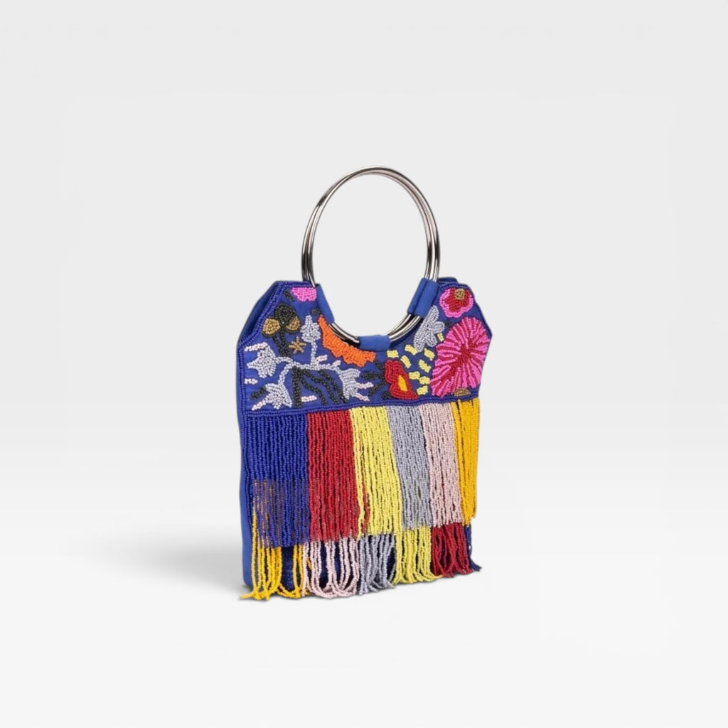 BOLSO MANO FLECOS CUENTAS MULTI- CUPLÉ