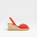 Sandalias de cuña de cuero sin talón RIBY RED- GAIMO