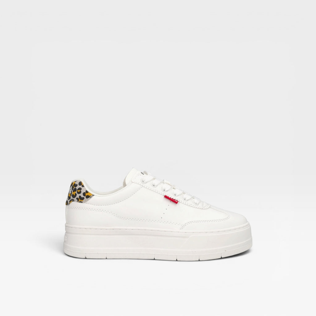 Deportiva blanca plataforma con detalle animal print - Levi's