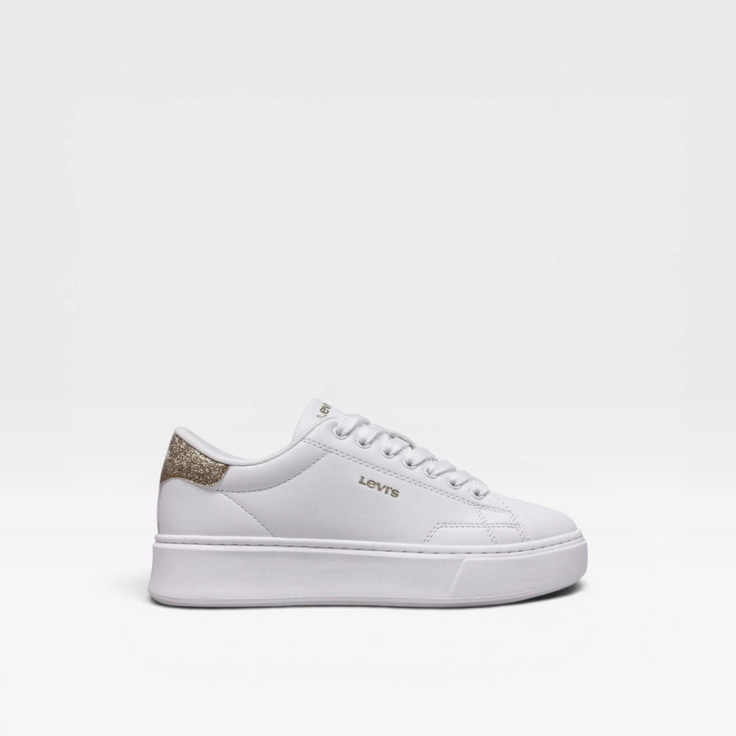 ZAPATILLAS CARL BLANCAS CON PLATAFORMA Y PANEL CON GLITTER- LEVI’S