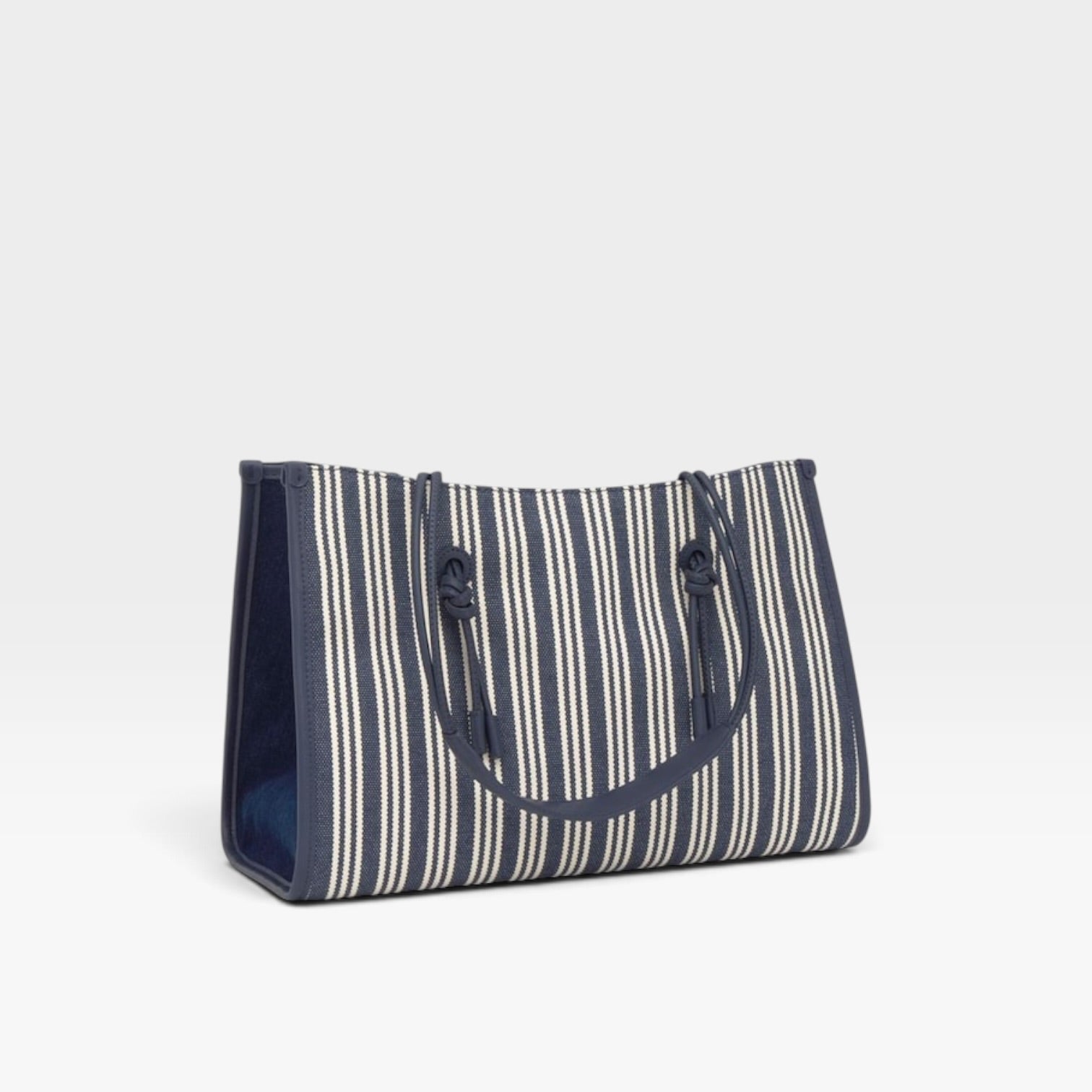 Bolso shopper grande de Jacquard azul marino summer holidays - Tous