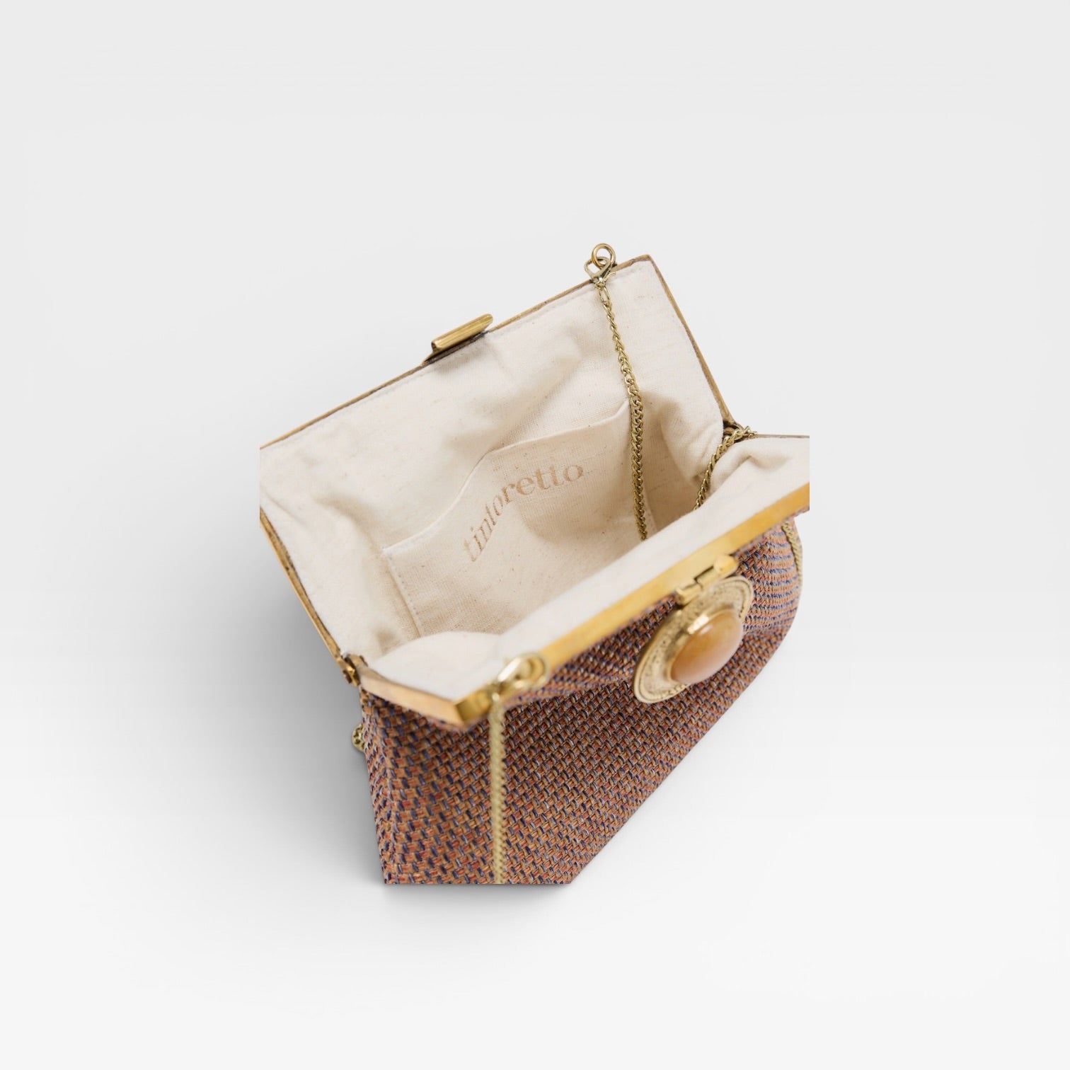 Bolso vintage con piedra Naranja quemado- Tintoretto