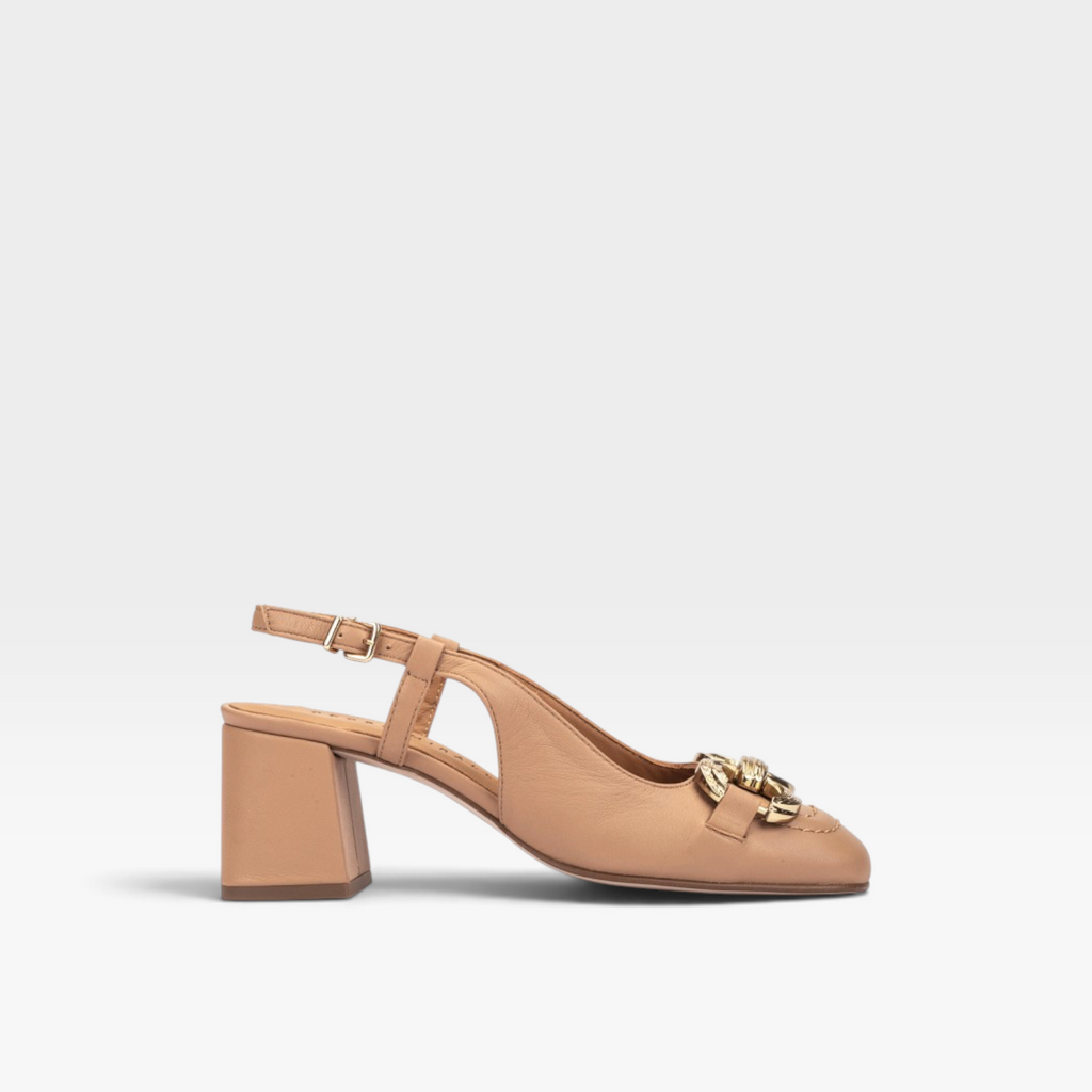 Mocasín tacón destalonado camel - Pedro Miralles