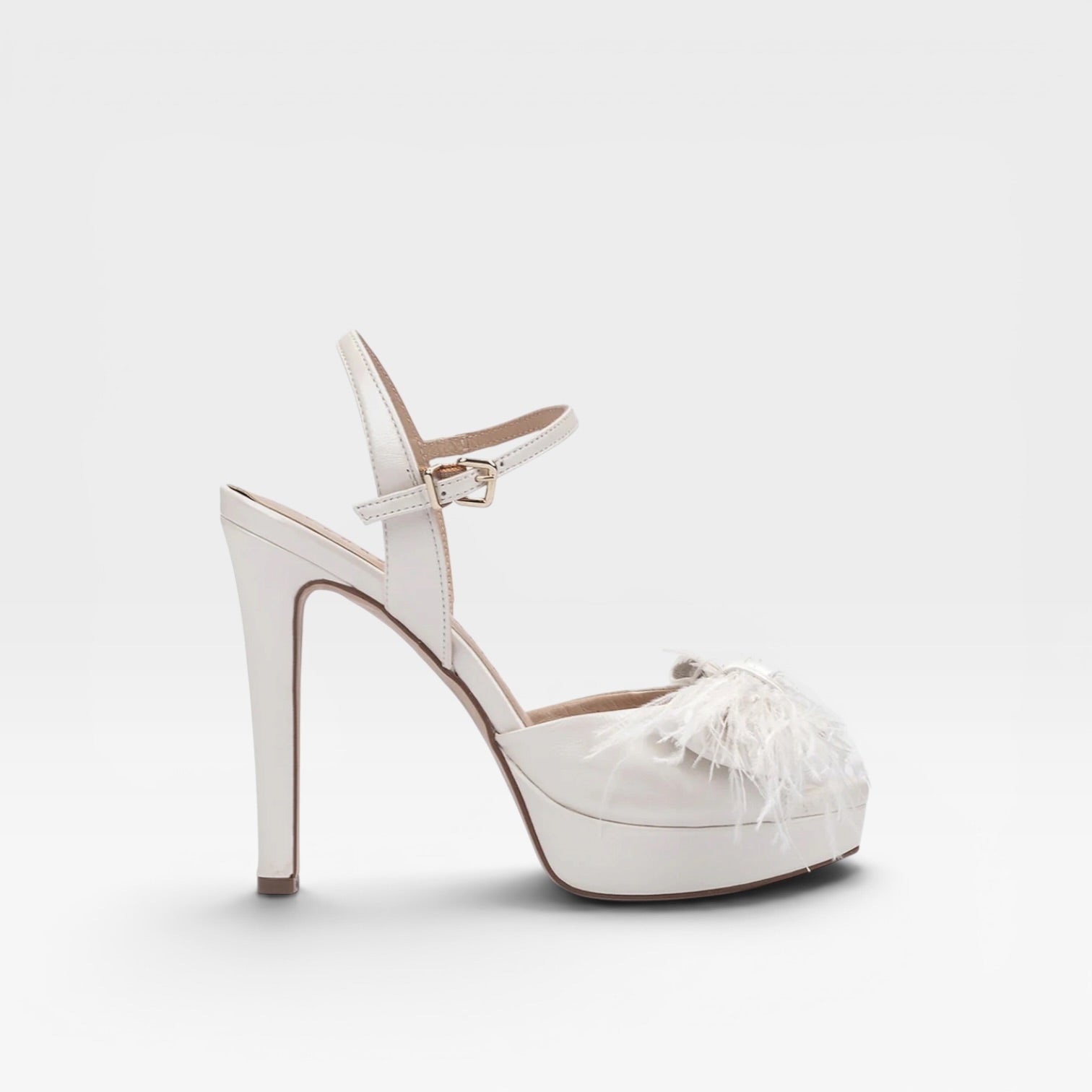 Sandalias Tacón Novia Cíes blanco perla - Pedro Miralles