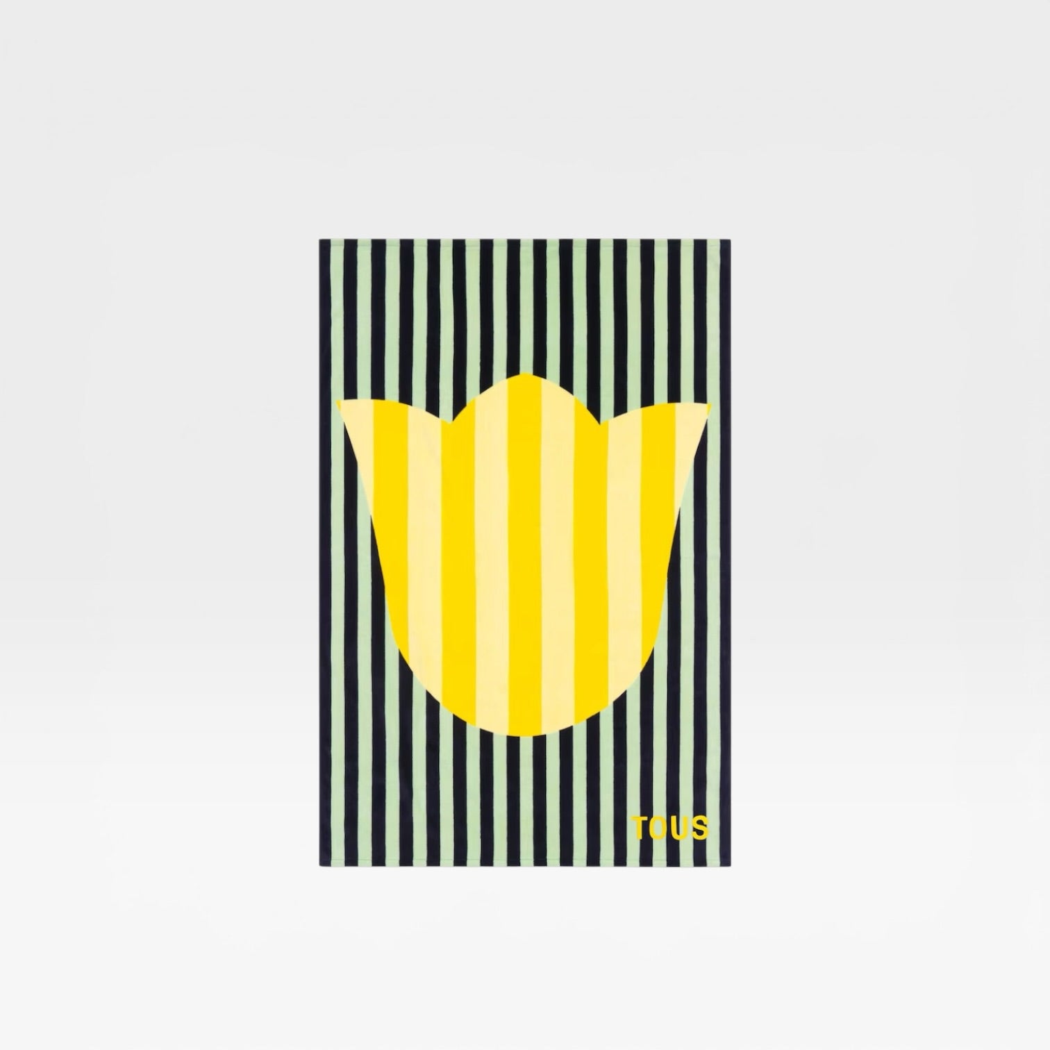 Toalla de algodón amarillo stripes motifs - Tous