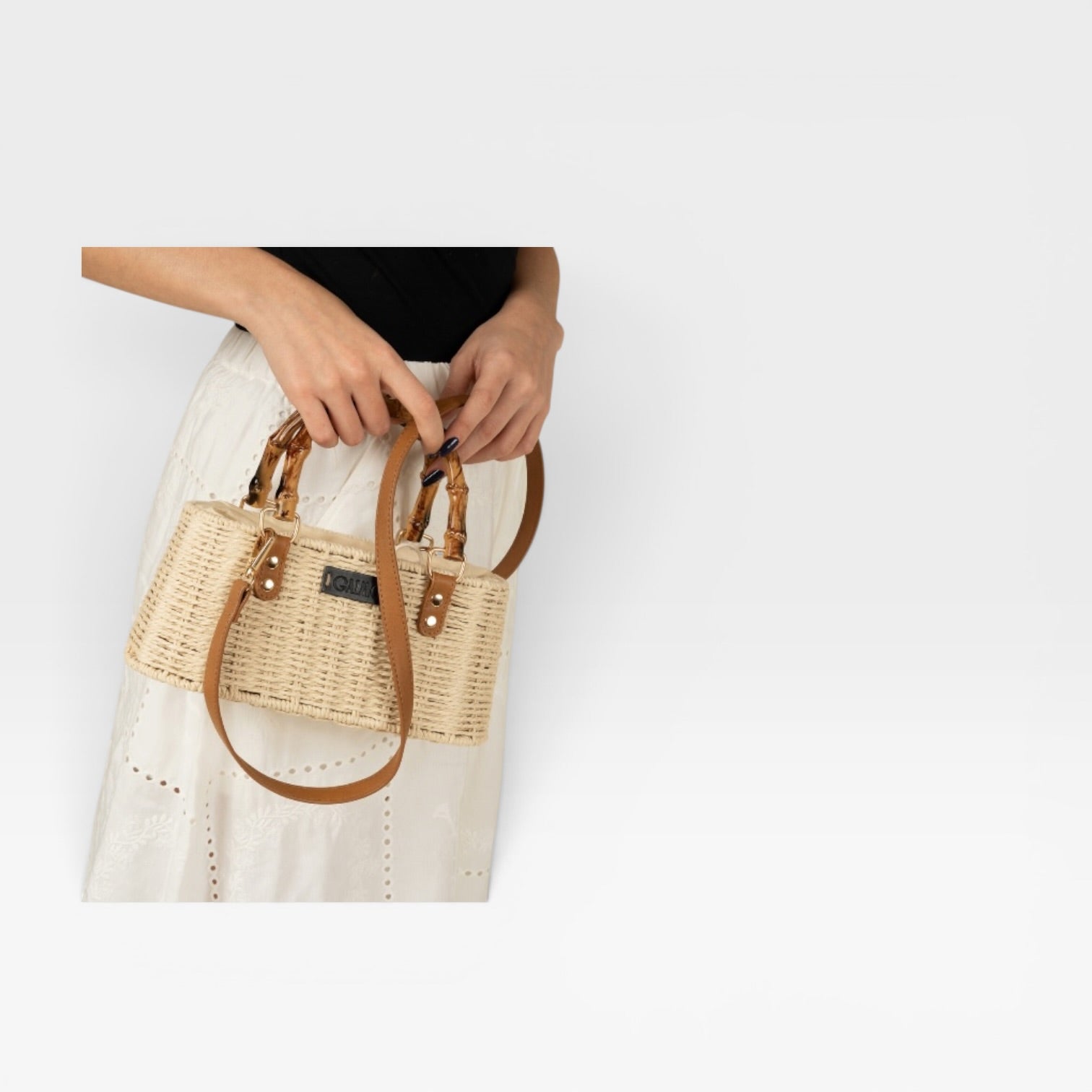 Bolso bandolera mini rígido box blanco- Gaimo