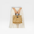 Bolso mini de crochet metalizado sombra oro - Gaimo