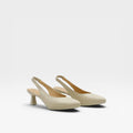 Zapato destalonado tacón medio beige - Desireé