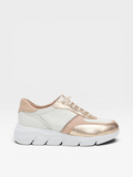 Sneaker piel combinada cordón elástico - 24 horas